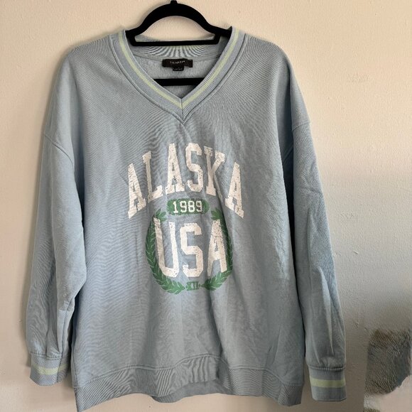 Baby Blue Oversized Sweatshirt - Picture 1 of 2